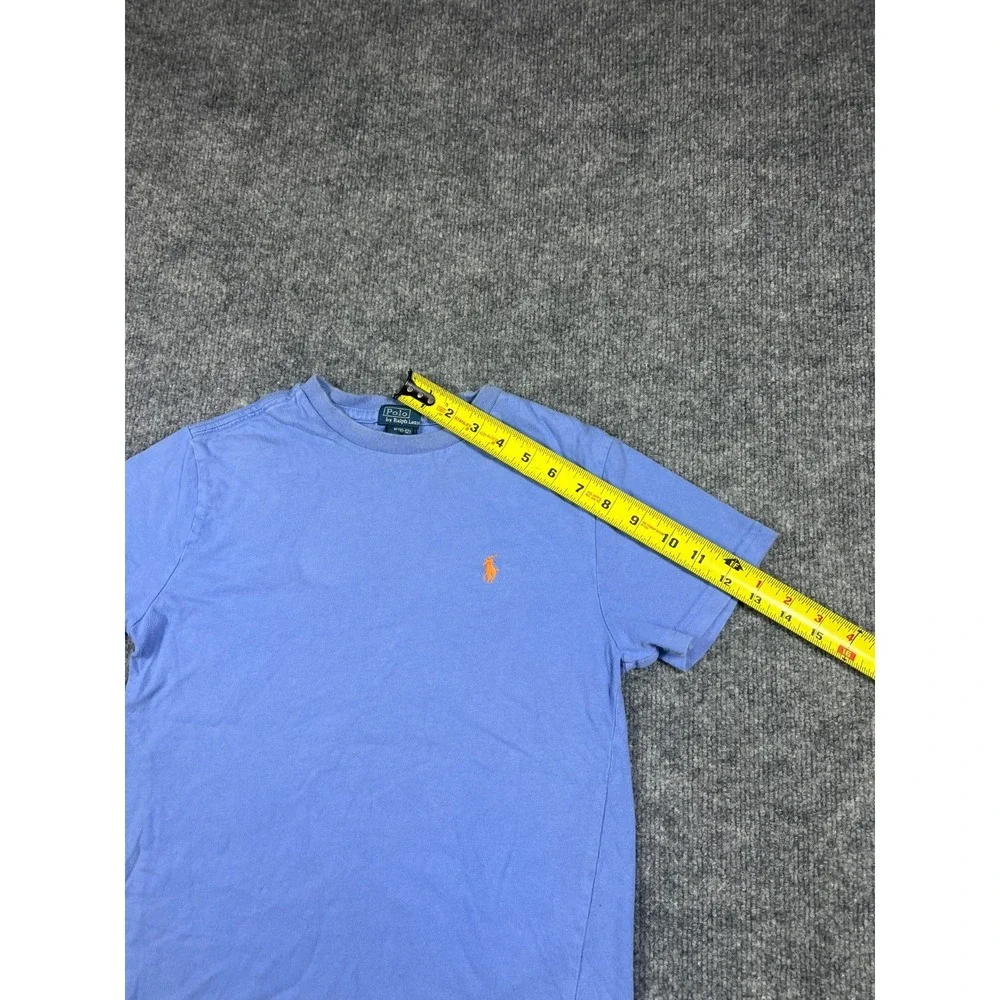 Polo By Ralph Lauren T Shirt Boys Medium Blue Pony Logo Cotton Golf Resort‎ Wear